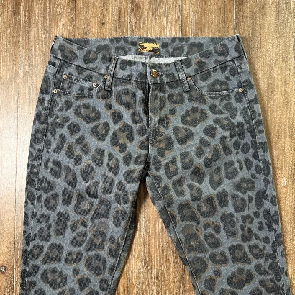 MOTHER The Looker Leopard Paw Wash Mid Rise Skinny Dark Grey - Picture 8 of 11